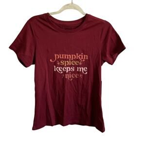 Pact‎ Women’s Pumpkin Spice Softspun Crewneck Tee - Size Small - NEW